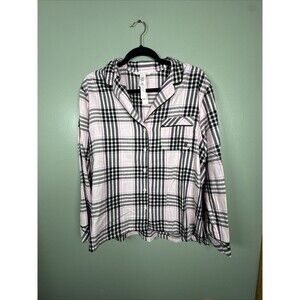 Victoria’s Secret Plaid Pajama Top Button Up - Top Only - No Pants - NEW - Sz‎ M